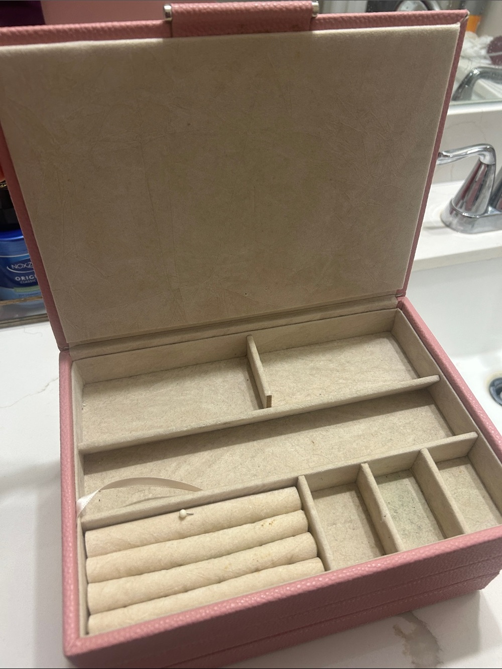 Blush Pink Pebbled Leather Portfolio